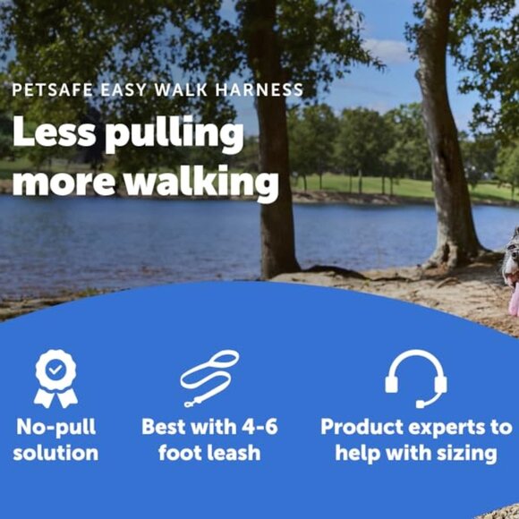 PetSafe~ Easy Walk No-Pull Dog Harness- Helps Prevent Pulling on Walks- MED- BLK - Picture 7 of 14